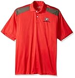 NCAA Georgia BulldogsメンズCTRロゴポロシャツ、XL、レッド/チャコール
