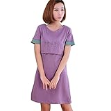 ワンピース レディース ロング マタニティ ママ服 重ね着 ギフト キャミソール マタニティーワンピース マタニティ服 妊娠 妊娠服 妊婦服 授乳服 大きいサイズ パープル XXXL
