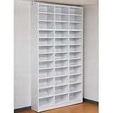 JKプラン 1cm単位で棚が調節出来る深型オープンラック 突っ張り棚 幅128cm ホワイト bdc-108111-wh