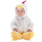 POTOJP 着ぐるみセット コスプレ ベビー服 動物ちゃん 子供用 ロンパース 仮装 ダンス衣装 コスチューム 赤ちゃん 防寒着 撮影 出産祝い 寝相アート 日常着 3pc (90CM, ひよこ)