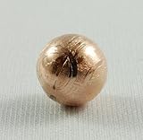 ギベオン 鉄隕石 ビーズ玉 8mm（ピンクゴールド色） 【23】