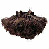 Buenos Ninosキッズ TUTUチュチュスカート 22色揃って プリンセス チュールスカート コーヒー色 3-4歳 [並行輸入品]