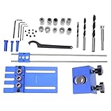 Anysell77　木工ツール　ボアホールロケータ　ドリルガイドセット　固定具キット　DIY　高精度　3合1