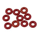 uxcell Oリング　ガスケット　オイルシール　　10個入り　レッド　ゴム 10mm x 3mm x 4mm