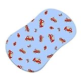 SheetWorld Fitted Bassinet Sheet (Fits Halo Bassinet Swivel Sleeper) - Fire Engines Blue - Made In U