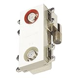 マスプロ 直列ユニット 電源挿入型2分配型テレビ端子 IN・OUT端子可動型 壁面埋込・シールド型 3224MHz対応 2DWKTD-B