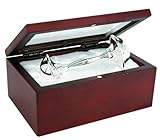 Stephan Baby Satin-Lined Rosewood Keepsake Box with 4" Silver Plated Keepsake Rattle by Stephan Baby