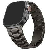 [HITZEE] メタル Band コンパチブル Apple Watch バンド 49mm 46mm （シリーズ 11/10） 45mm 44mm 42mm（シリーズ 3/2/1） ステンレススチール製交換用メンズ/レディースバンド Apple Watch Ultra 3/2/1 シリーズ 11 10 9 8 7 SE3/2/1 6 5 4 3 2 1 に対応 (グラファイト)