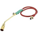 uxcell　液化ガスブロートーチ　ブロートーチ　ゴールドトーン　レッド　グリーン　プラスチック　金属　1300C