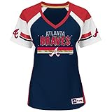 Atlanta BravesレディースDraft MeジャージーVネックTシャツ M