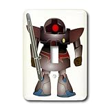 3drose LLC lsp _ 43708 _ 1グレーNレッドロボットSingle切り替えスイッチ