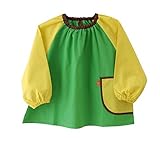 minimynimo キッズスモック (サップグリーン+レモン) 120cm