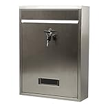 ポスト シンプル デザイン ステンレス 郵便受け 鍵付き 安心 安全 盗難 防止 玄関 郵便 TEC-STEPOSUD