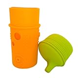 Silikids Siliskin Glass Training Cup, Tart, 4 Months by Silikids