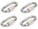 [ヘルスリフェ] ステンレスリングキャッチ リングキャッチ４個入り ring catch チェイン留め具 接続金具 スクリュージョイントペット ロープ留め 飼育 DIY 侵入防止金具 固定 鎖連結金具 ステンレススチール製リングキャッチ M5