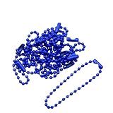 [KUKU工房] カラーボールチェーン キーチェーン ハンドメイド 材料 パーツ 11cm 10本セット (7.ブルー)