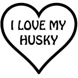 I Heart Myハスキー、ハート形、ビニール車デカール、複数の色、複数のサイズ 20-by-20 inches レッド HUSKY 'R20'
