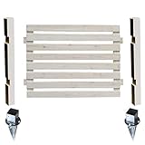 SINAPP ウッドフェンス ボーダーフェンス 目隠し 木製 基本セット diy SIK2268 土中用, ホワイト