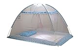 SEADEAR暗号化された折りたたみ式ベビーMosquito Net Baby Sleep Mosquito Net幼児用ベッドベビーベッドキャノピーNetting (ブルー)