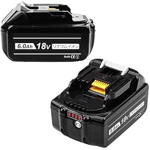 MuniKind 互換品 マキタ18vバッテリー bl1860b 大容量 LED残量表示2個セット電動工具用