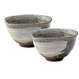 信楽焼 卵かけご飯専用茶碗(刷毛目)2個セット 卵かけご飯のことを考えて作りました。カタチがポイント!かき混ぜやすくかき込みやすい! 【日本のいいもの】