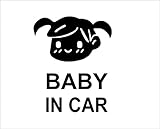 ノーブランド 黒 BABY IN CAR 女の子 Girl 子供 シール ステッカー デカール