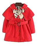 (チェリーレッド) CherryRed 子供服 子供コート キッズコート アウター トレンチコート 防風 保温 110 レッド