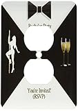 3dRose lsp_211651_6 Bachelor Party Invitation - 2 Plug Outlet Cover [並行輸入品]