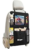 Backseat Organizer + iPad and Tablet Holder By Lebogner, X-Large Multifunctional 5 Pocket Storage Ca