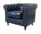 シングルソファ　VC1P58K 英国調　イングランドスタイル　ブリティッシュ風　チェスターフィールド　イギリスアンティークテイスト　フロアソファ　アームチェア　一人掛け　1人掛け　1P　クラブソファ　店舗家具　ホテル什器　レストラン家具　輸