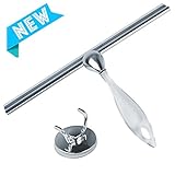 ウィンドウクリーニングSqueegee予算& GoodキッチンウィンドウSqueegee with吸引フックステンレススチール車フロントガラススキージワイパーのドアガラスタイルテーブル