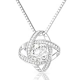 ネックレス レディース 惑星ペンダント CAROVSKI シルバー925純銀 最高級ジルコニア採用 プラチナ仕上げ アレルギー対応 プレゼン