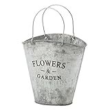 不二貿易 ガーデン フラワー  ブリキ ポット オーバル 取手付 シルバー 24097