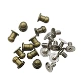 KUKU工房 ネジ式 ギボシ レザークラフト向け 頭径5mm 10個セット (ライトゴールド)