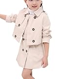 (コ-ランド) Co-land 春秋 子供服 ジャケット キッズ 長袖パーカー 2点セット ロング丈ベスト 女の子 アウター コート ジャンパー 女児 無地 ガールズ オフホワイト 120