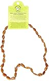 Momma Goose Teething Necklace, Cognac, 18 by Momma Goose