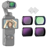 NEEWER NDフィルターセット マグネット式 4枚入り Osmo Pocket 3/Pocket 4/Xtra Muse対応 HD ND16+ND64+ND256+ブラック拡散1/4 減光 アクションカメラフィルターアクセサリー