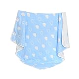 BORUIコットンsix-layerガーゼバスタオルSleeping Receiving Blankets for Kids使用 ブルー YIUABYUAB318