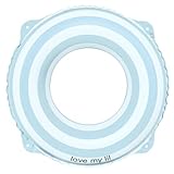 ラブマイリル 浮き輪 スイムリング 60cm 3才以上~ くすみカラー ストライプ おしゃれ 子供用 レジャー プール 海水浴 夏休み LW-60BS ブルーストライプ