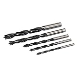 Silverline Lip & Spur Drill Bit Set Precision Drills Wood 4, 5, 6, 8 ,10mm