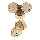 F Fityle 噴霧 スプリンクラー 2個入 芝生 ガーデン 灌漑用 1/2 '' DN15 真鍮 スプレーノズル　