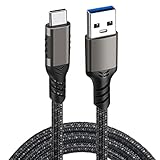 USB-C & USB-A 3.1(Gen2) ケーブル 0.3m Popolier【10Gbpsデータ転送/3A 60W高速充電】USB-A to USB-C ケーブル 高耐久ナイロンスマートフォン、タブレット、ノートパソコンのタイプｃ機種に対応 (0.3m)