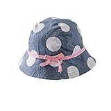 (ジャパンクリスタル)JPCrystal 幼児用 キッズ 子供 ハット 水玉柄 ドット つば広 赤ちゃん キャップ サファリハット 帽子 サンバイザー フィッシャーマンハット ジーンズ風 女の子 男の