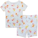 カーターズ（Carter's)【綿100%パジャマ】女の子用白キューティーエンジェル半袖パジャマ上下2点セット 4T 110cm 出産祝い,天使柄寝巻き,おねんね着【並行輸入】