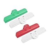 uxcell キッチン家 店 フード 保存ポケット 密封バッグ クリップ クランプ グリーン 16 x 4 x 3cm 4個
