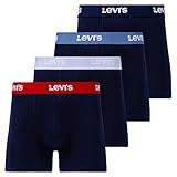 Levi's メンズ ボクサーブリーフ 通気性 ストレッチ 下着 4枚パック US サイズ: Small カラー: ブルー