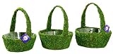 Super Moss 55520 Deco Round Handle Basket, Large, Pack of 3 [並行輸入品]