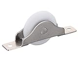 ヨコヅナ ロタ・ベアリング入 ステンレス枠フラッター戸車 ジュラコン車 33mm V型 1箱12個 KES-0339
