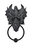 Gothic Dragon Door Knocker Cast Iron Finish [並行輸入品]