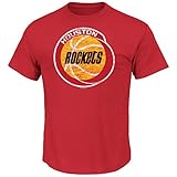 Houston Rockets NBA風化メンズPost Up 1995 – 97 Tシャツレッド 3L